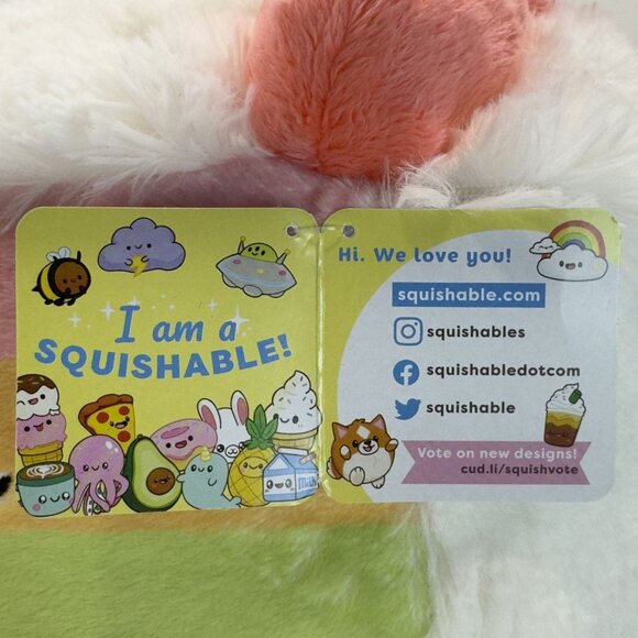 Squishable Comfort Food Unicorn Cake 15" Plush Pillow Rainbow Large Stars - Picture 13 of 14